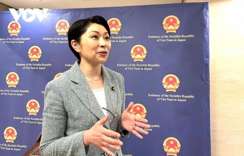 Yuko Obuchi, miembro de la Cámara de Representantes de Japón y recién nombrada presidenta de la Alianza Parlamentaria de Amistad Japón-Vietnam (Fuente: VNA)