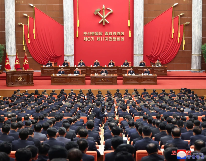 Una reunión del Partido de Trabajadores de Corea del Norte (Fuente: VNA)