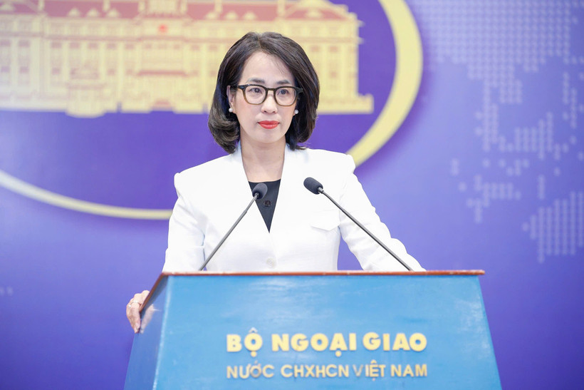 La portavoz del Ministerio de Relaciones Exteriores de Vietnam, Pham Thu Hang (Fuente: VNA)