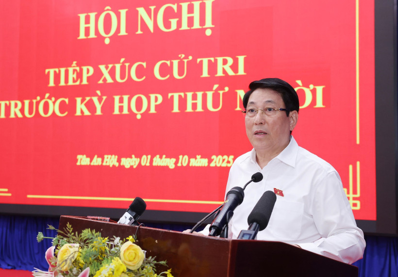 El presidente Luong Cuong habla en el evento (Fuente: VNA)