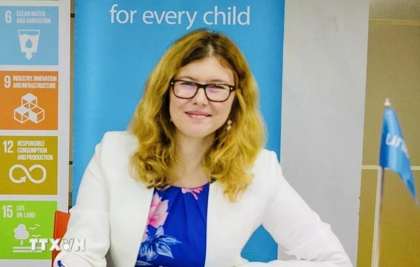 Silvia Danailov, jefa del Fondo de la ONU para la Infancia (UNICEF) en Vietnam (Fuente: VNA)