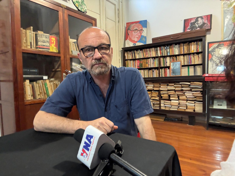 Marcelo Rodríguez, jefe de Relaciones Internacionales del Partido Comunista de Argentina (Fuente: VNA)