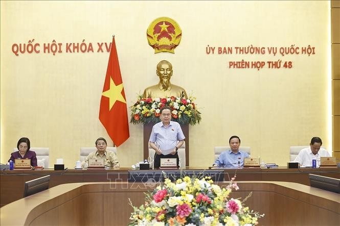 El presidente del Parlamento, Tran Thanh Man, habla en la cita (Fuente: VNA)