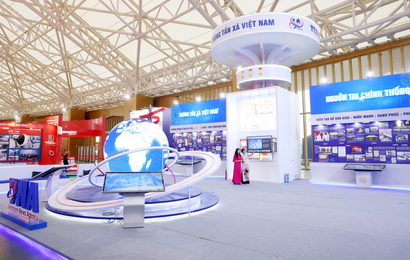 El stand de la Agencia Vietnamita de Noticias (VNA) en el evento (Fuente: VNA)