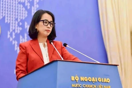 La portavoz del Ministerio de Relaciones Exteriores, Pham Thu Hang (Fuente: VNA)