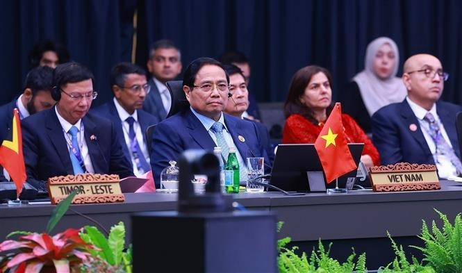 El primer ministro vietnamita, Pham Minh Chinh, en la 22ª Cumbre ASEAN-India en Kuala Lumpur (Fuente: VNA)