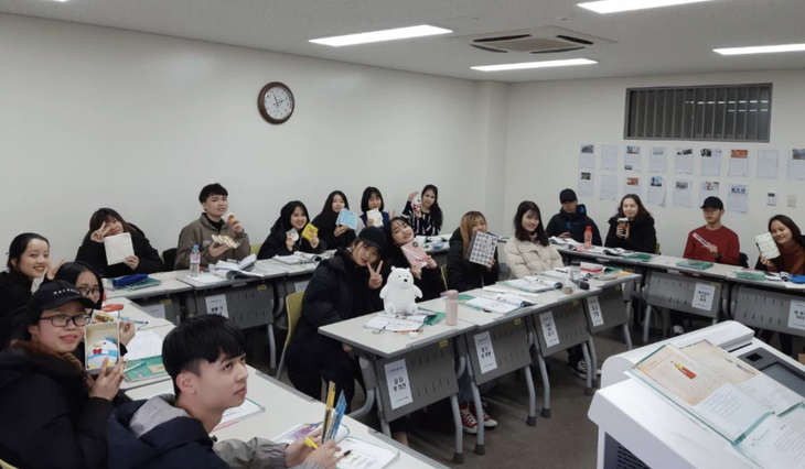 Estudiantes vietnamitas en la ciudad surcoreana de Daegu (Fuente: VNA)