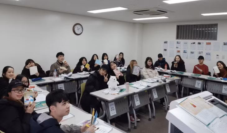 Estudiantes vietnamitas en la ciudad surcoreana de Daegu (Fuente: VNA)