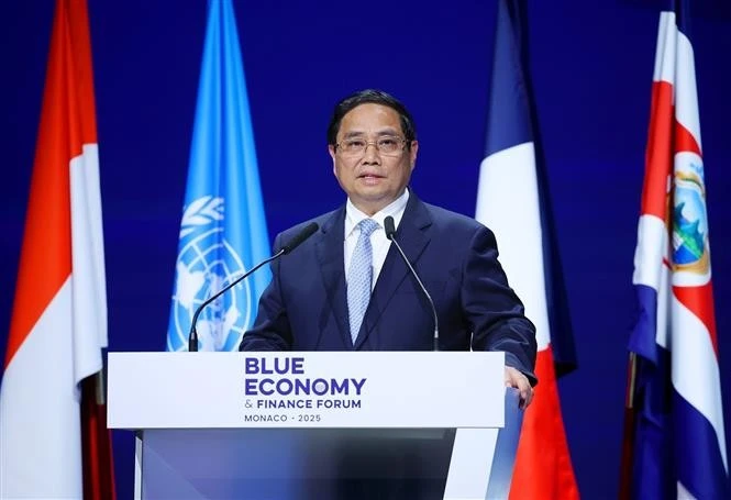 El primer ministro de Vietnam, Pham Minh Chinh, habla en el foro (Fuente: VNA)