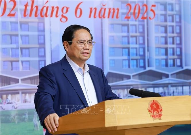 El primer ministro de Vietnam, Pham Minh Chinh, habla en el evento (Fuente: VNA)
