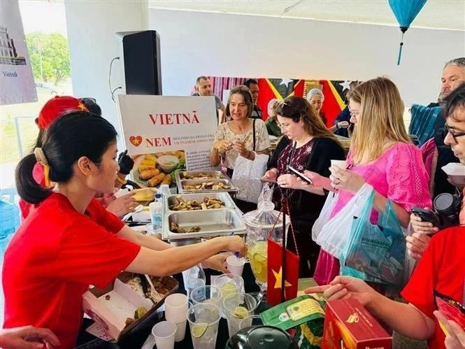 El stand vietnamita en la feria (Fuente: VNA)
