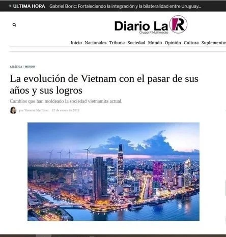 Prensa uruguaya destaca la evolución de Vietnam