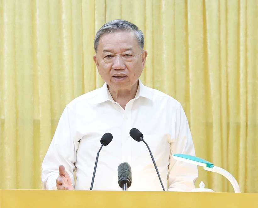 El secretario general del Partido Comunista de Vietnam (PCV), To Lam (Fuente: VNA)