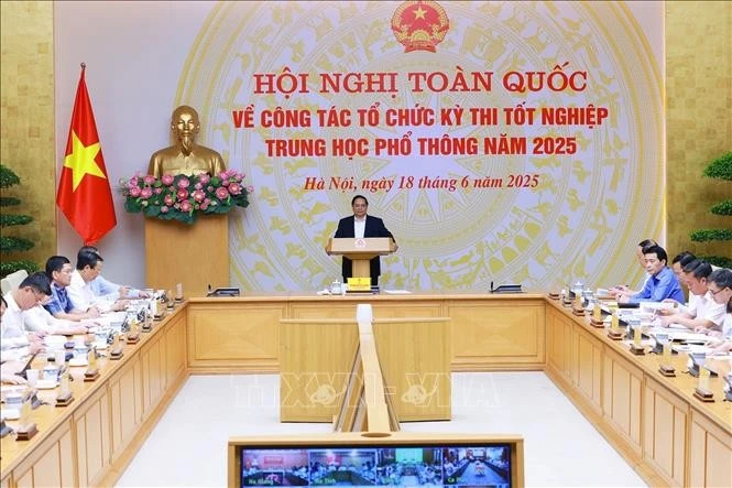 El primer ministro Pham Minh Chinh habla en el evento (Fuente: VNA)