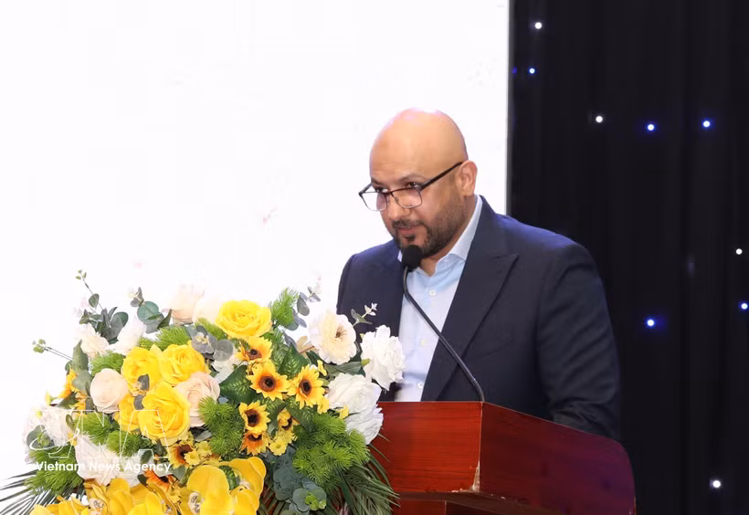 Rashid Abdulmajid Ibrahim Mohammed Al Ali, vicepresidente de la Federación Asiática de Karate, habla en la cita (Fuente: VNA)