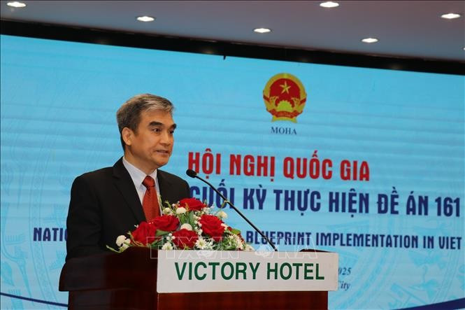 El jefe del Departamento de Cooperación Internacional del Ministerio del Interior, Luu Quang Tuan, habla en el evento (Fuente: VNA)