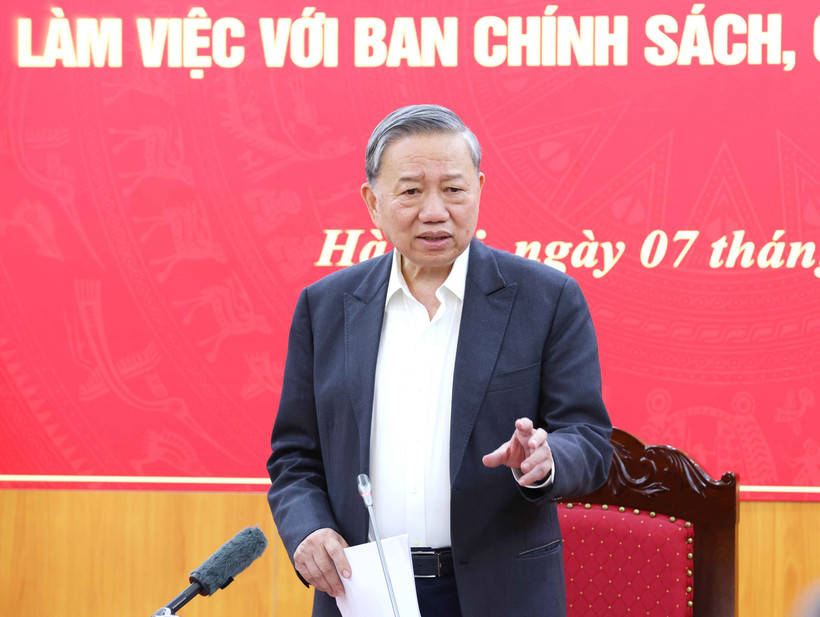 El secretario general del Partido Comunista de Vietnam (PCV), To Lam (Fuente: VNA)