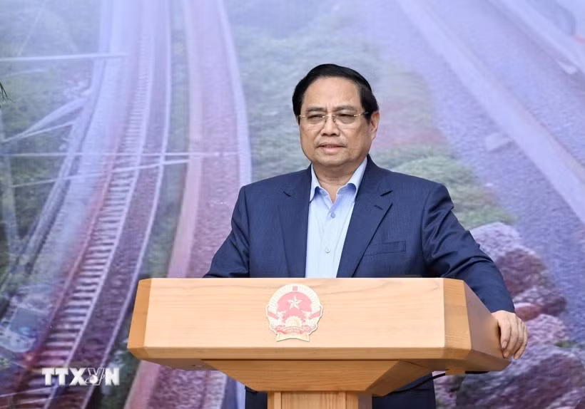 El primer ministro Pham Minh Chinh habla en la cita (Fuente: VNA)
