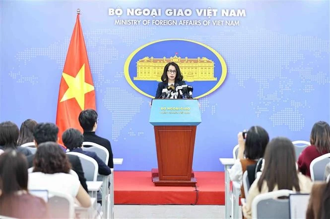 La portavoz del Ministerio de Relaciones Exteriores de Vietnam, Pham Thu Hang (Fuente: VNA)