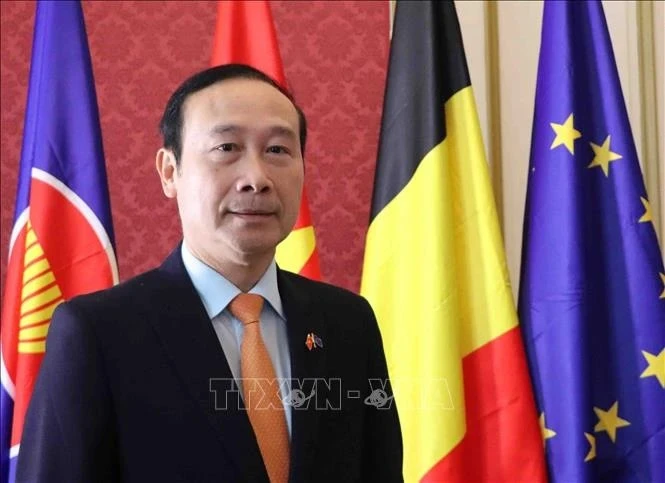 El embajador vietnamita en Bélgica, concurrente en el Gran Ducado de Luxemburgo, y jefe de la Delegación vietnamita ante la Unión Europea (UE) Nguyen Van Thao (Fuente: VNA)