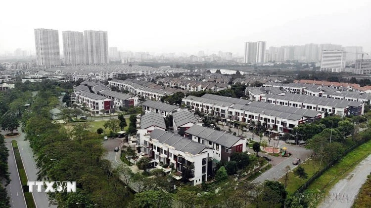Proyectos de apartamentos de lujo en la zona urbana de Gamuda Gardens, Hanoi, con inversión del grupo inmobiliario malasio Gamuda Land. (Foto: VNA)