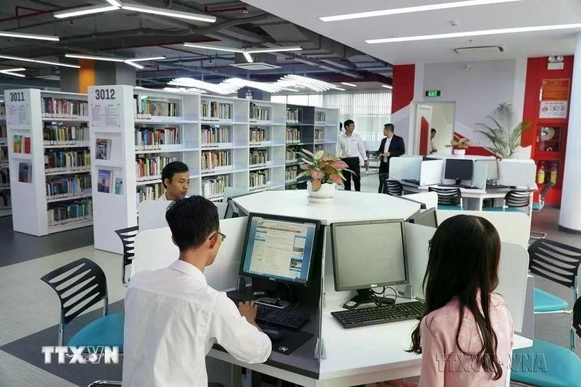 La Biblioteca de la Universidad Ton Duc Thang en Ciudad Ho Chi Minh, con servicios inspirados en las bibliotecas de las 100 mejores universidades del mundo. (Foto: VNA)