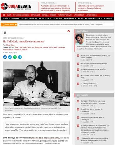 El medio cubano Cubadebate publicó un conmovedor artículo de la difunta periodista Marta Rojas, última reportera extranjera en entrevistar al líder vietnamita en 1969 (Fuente: VNA)