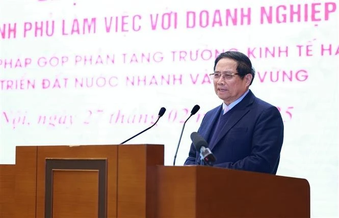 El primer ministro vietnamita, Pham Minh Chinh, preside el evento (Fuente: VNA)