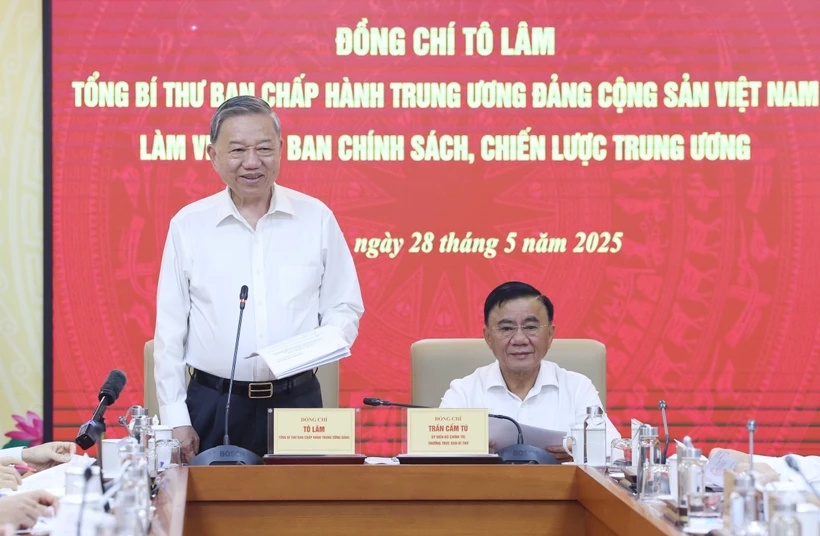 El secretario general del Partido Comunista de Vietnam (PCV), To Lam habla en el evento (Fuente: VNA)