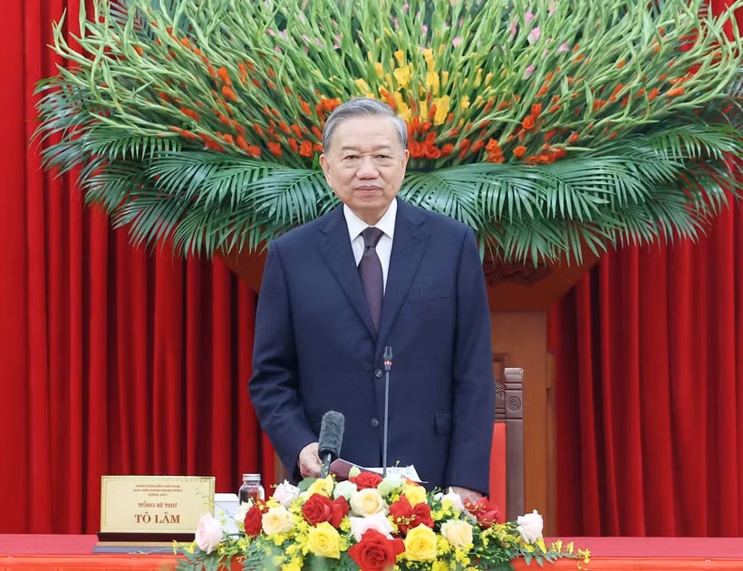 El secretario general del Comité Central del Partido Comunista de Vietnam, To Lam (Fuente: VNA)