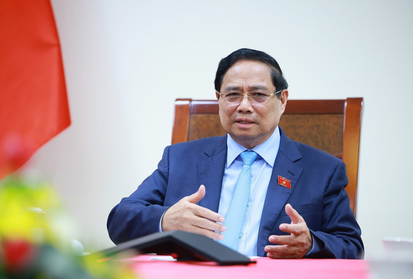 El primer ministro de Vietnam, Pham Minh Chinh en la cita (Fuente: VNA)