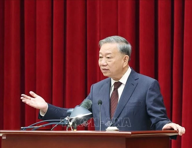 El secretario general del Partido Comunista de Vietnam, To Lam (Fuente: VNA)
