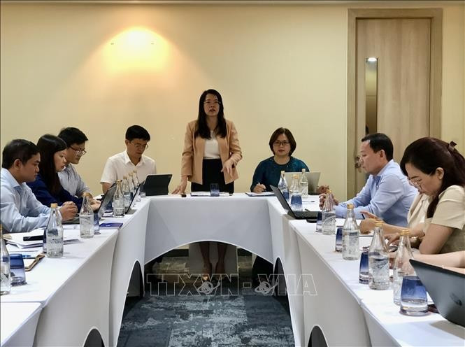 La directora del Departamento de Turismo municipal, Nguyen Thi Anh Hoa habla en el evento (Fuente: VNA)
