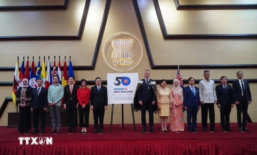 Se anuncia el logotipo oficial para la conmemoración del 50 aniversario de las relaciones de diálogo ASEAN-Nueva Zelanda (Fuente: VNA)