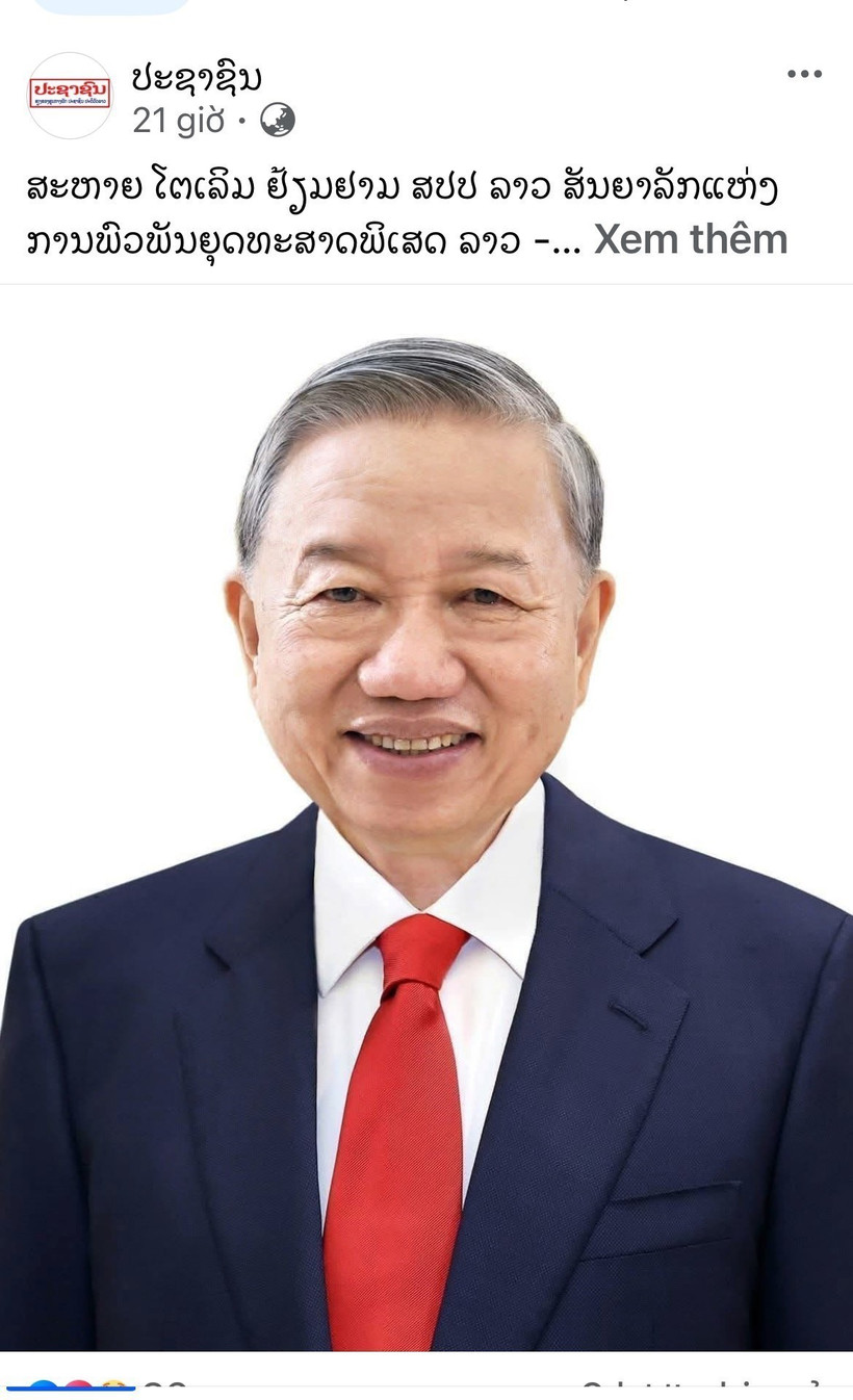 El periódico Pasaxon publica un artículo que elogia la visita de Estado al país del secretario general To Lam (Fuente: VNA)