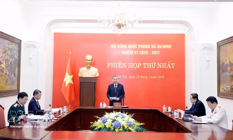 El secretario general del Partido Comunista de Vietnam y presidente de la República, To Lam, habla en la cita (Fuente: VNA)