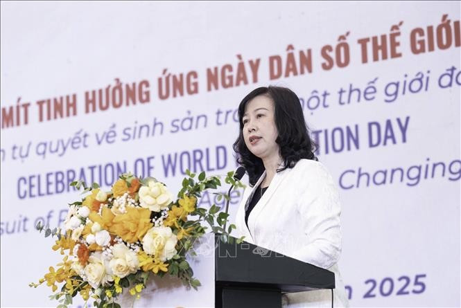 La ministra de Salud, Dao Hong Lan, habla en el evento (Fuente: VNA)