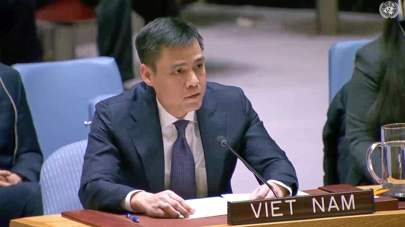 El representante permanente de Vietnam ante Naciones Unidas, el embajador Dang Hoang Giang (Fuente: VNA)