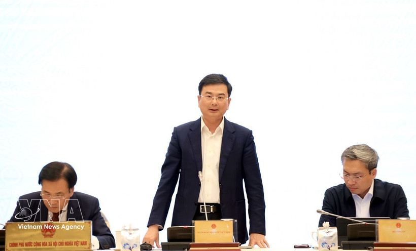 El vicegobernador del BEV, Pham Thanh Ha, habla en la cita (Fuente: VNA)