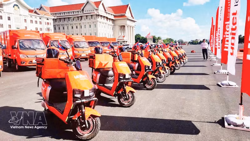 Viettel lanza la marca Unitel Logistics en Laos. Foto: VNA