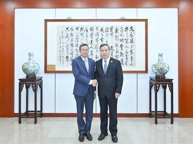 El embajador de Vietnam en China, Pham Thanh Binh, y el presidente del CCPIT, Ren Hongbin (Fuente: VNA)