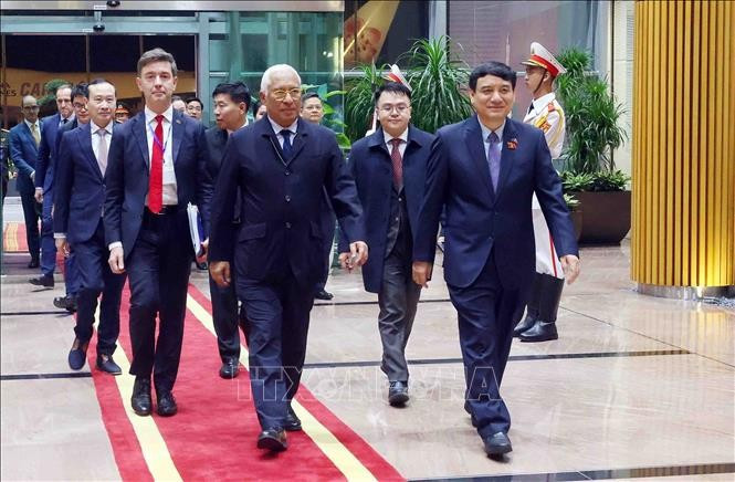 El presidente del Consejo Europeo, António Costa llega a Hanoi para una visita oficial a Vietnam (Fuente: VNA)