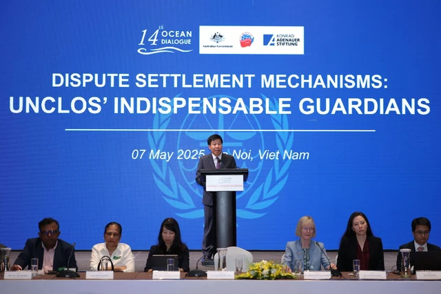 El viceministro de Relaciones Exteriores, Nguyen Manh Cuong, habla en el evento (Fuente: VNA)