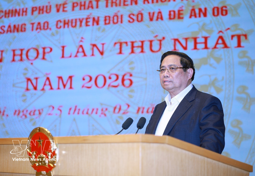 El primer ministro de Vietnam, Pham Minh Chinh, habla en el evento (Fuente: VNA)