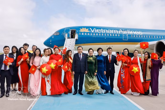 El presidente de la Asamblea Nacional de Vietnam, Tran Thanh Man, llega a Turquía para participar en la UIP-152 (Foto: VNA)