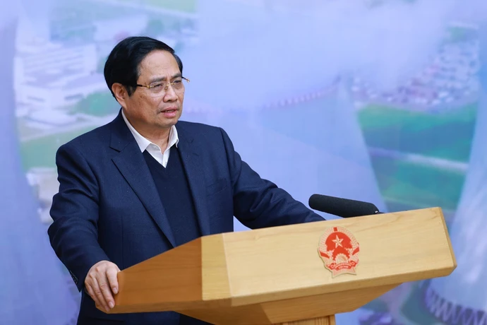 El primer ministro Pham Minh Chinh insta a impulsar el proyecto de planta nuclear (Foto: VNA)