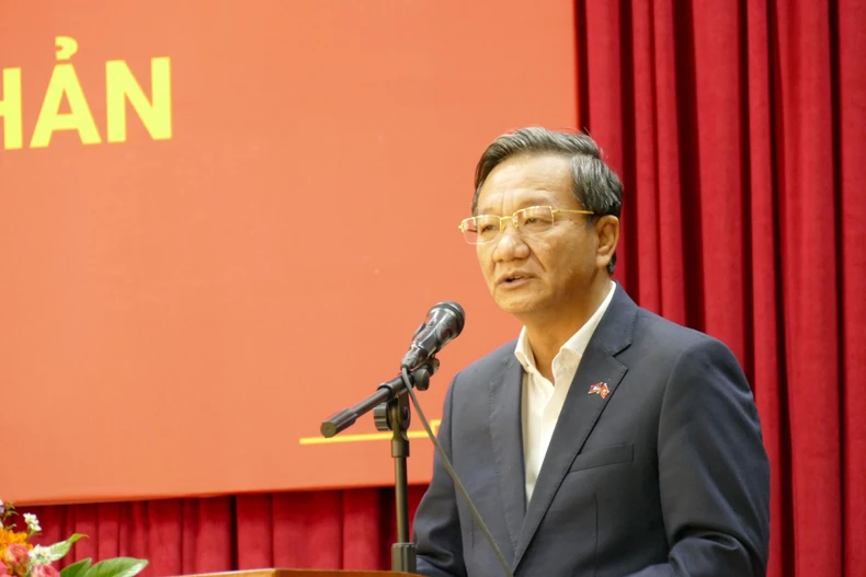 El embajador de Vietnam en Laos, Nguyen Minh Tam. (Foto: VNA)