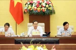 El presidente de la Asamblea Nacional de Vietnam, Tran Thanh Man, habla en el evento. (Fuente:VNA)
