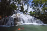 Belleza de la cascada de la Luna en Hoa Binh 