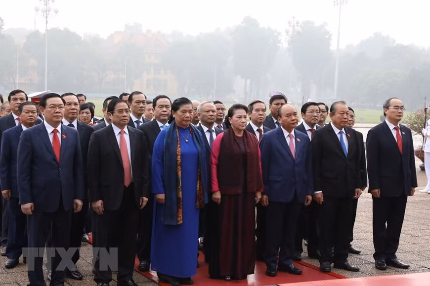[Foto] Inauguran octavo período de sesiones de Asamblea Nacional de Vietnam ảnh 3